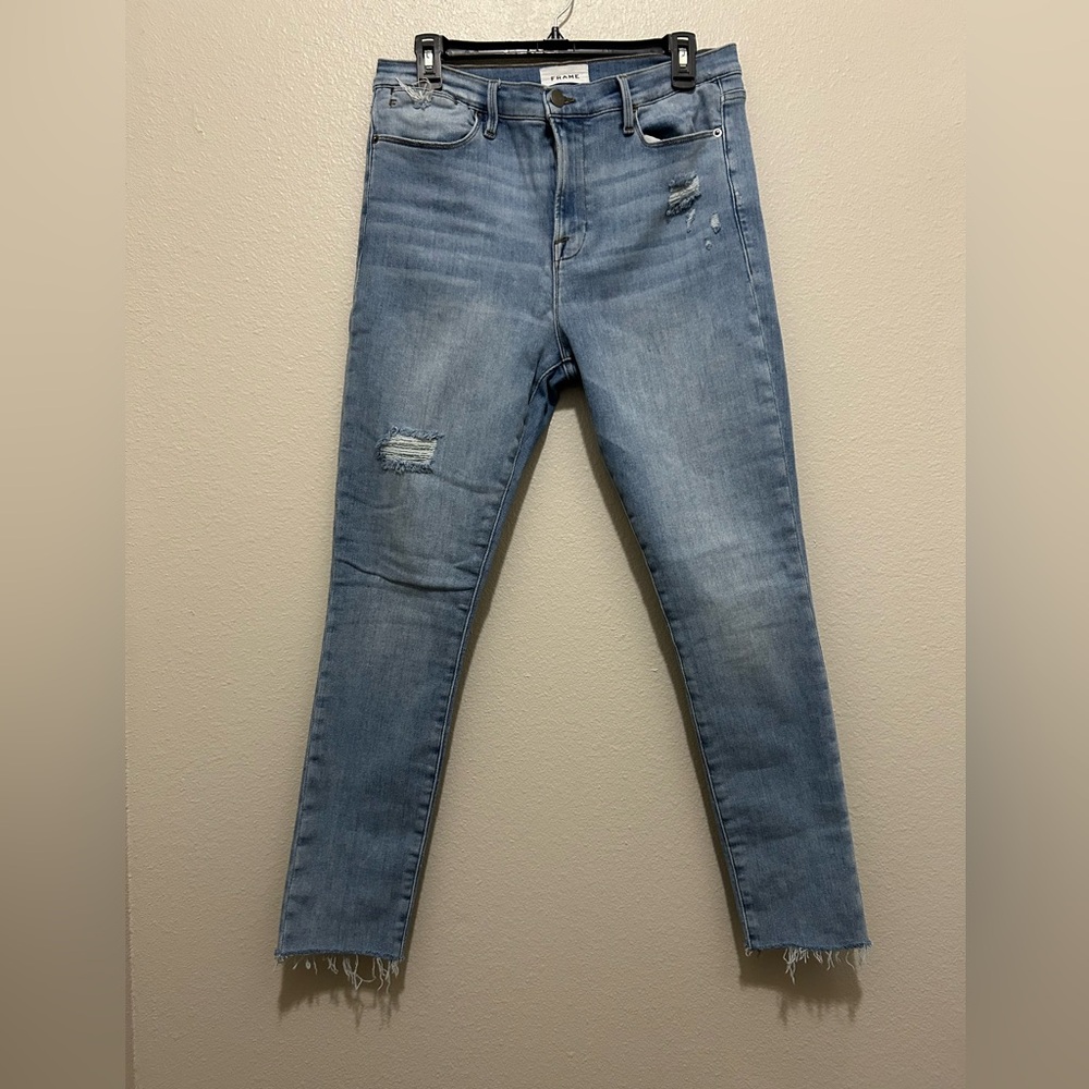 Frame Denim Light Blue Skinny Jeans